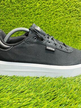 Adidas Court Platform CLN Womens Size 10 Black Athletic Running Shoes Sneakers